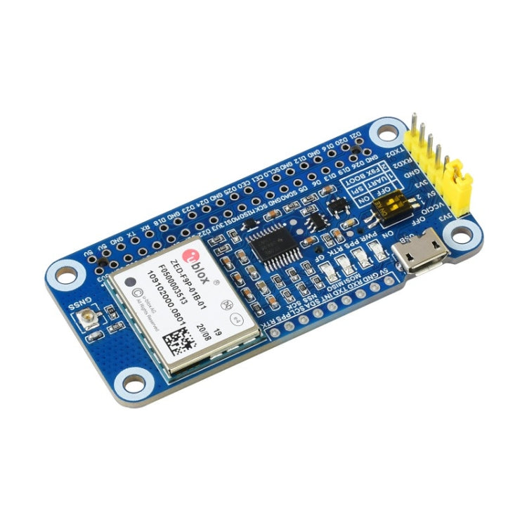 Waveshare ZED-F9P GPS-RTK HAT Módulo GPS diferencial RTK multibanda de precisión de nivel centimétrico para Raspberry Pi, ZED-F9P