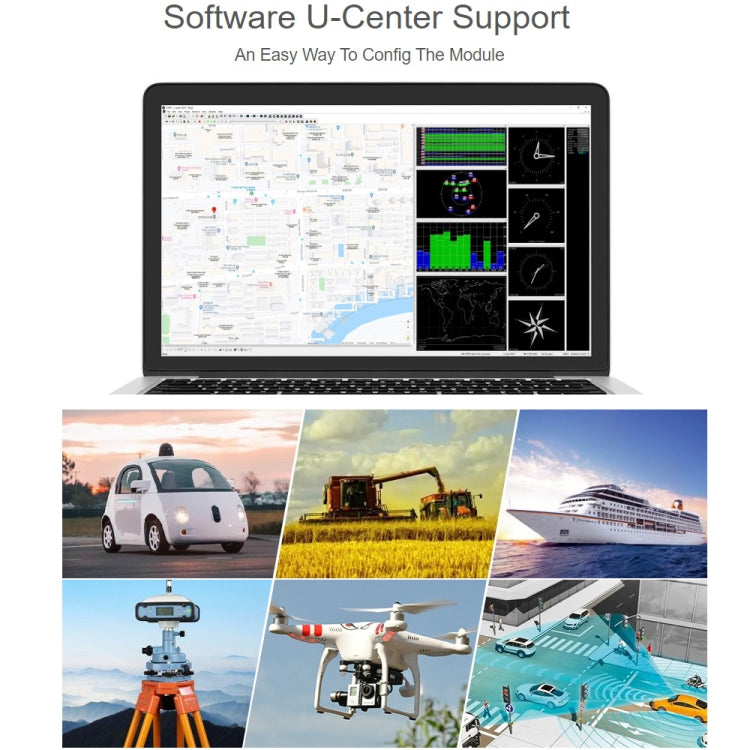 Waveshare ZED-F9P GPS-RTK HAT Módulo GPS diferencial RTK multibanda de precisión de nivel centimétrico para Raspberry Pi, ZED-F9P