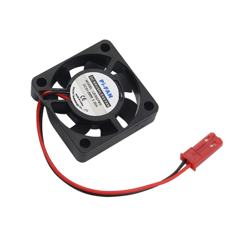 DC 5V 0.2A Mini ventilador de enfriamiento del refrigerador de la caja de la computadora con piezas de tornillos para Raspberry Pi 3B / 2B / B +, tamaño: 30x30x8 mm