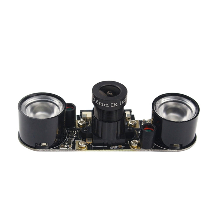Cámara de visión nocturna infrarroja focal ajustable OV5647 de 5MP con 2 luces de sensor IR para Raspberry Pi 3