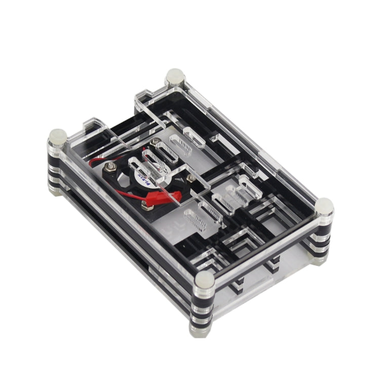 Caja de acrílico de 9 capas con ventilador de refrigeración para Raspberry pi 3