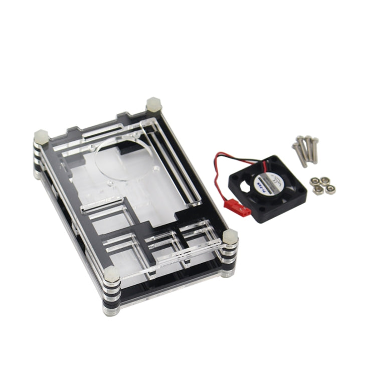 Caja de acrílico de 9 capas con ventilador de refrigeración para Raspberry pi 3
