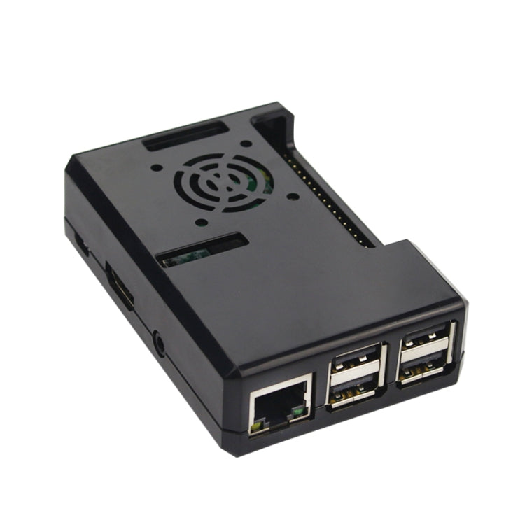 Carcasa protectora de ABS con orificio para ventilador de refrigeración para Raspberry pi 3