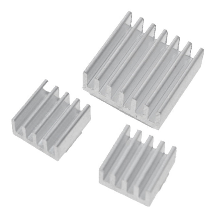 Disipador de calor de refrigeración 3 en 1, cuñas de almohadilla de disipador de calor de aluminio para Raspberry Pi 3/2, For Raspberry Pi 3 / 2