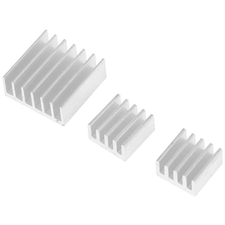 Disipador de calor de refrigeración 3 en 1, cuñas de almohadilla de disipador de calor de aluminio para Raspberry Pi 3/2, For Raspberry Pi 3 / 2