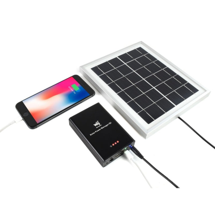 Waveshare Solar Power Manager, batería Li-Po integrada de 10000 mAh, admite paneles solares de 6 V ~ 24 V, 19799