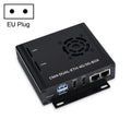 Waveshare Dual Gigabit Ethernet 5G/4G Caja de computadora con ventilador de refrigeración para Raspberry Pi CM4