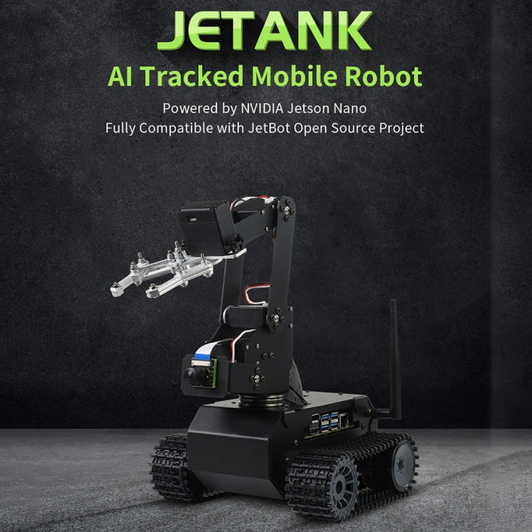 Kit de robot móvil con seguimiento Waveshare JETANK AI, basado en Jetson Nano, enchufe de la UE, Waveshare JETANK AI