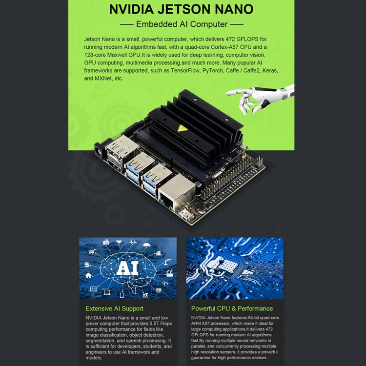 Kit de robot móvil con seguimiento Waveshare JETANK AI, basado en Jetson Nano, enchufe de la UE, Waveshare JETANK AI