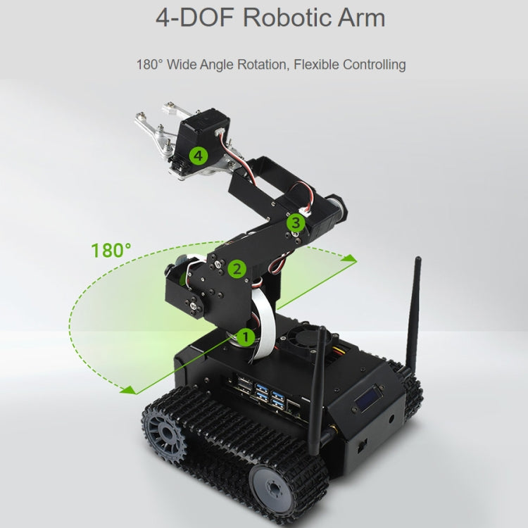 Kit de robot móvil con seguimiento Waveshare JETANK AI, basado en Jetson Nano, enchufe de la UE, Waveshare JETANK AI