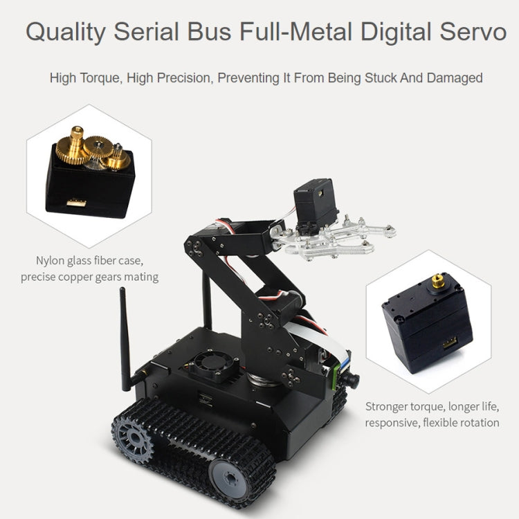 Kit de robot móvil con seguimiento Waveshare JETANK AI, basado en Jetson Nano, enchufe de la UE, Waveshare JETANK AI