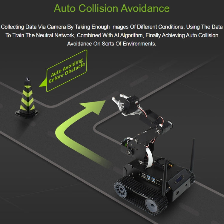 Kit de robot móvil con seguimiento Waveshare JETANK AI, basado en Jetson Nano, enchufe de la UE, Waveshare JETANK AI