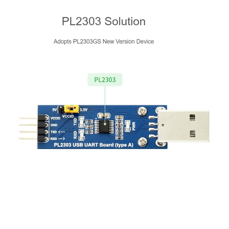 Módulo de comunicación Waveshare PL2303 USB a UART (TTL) V2