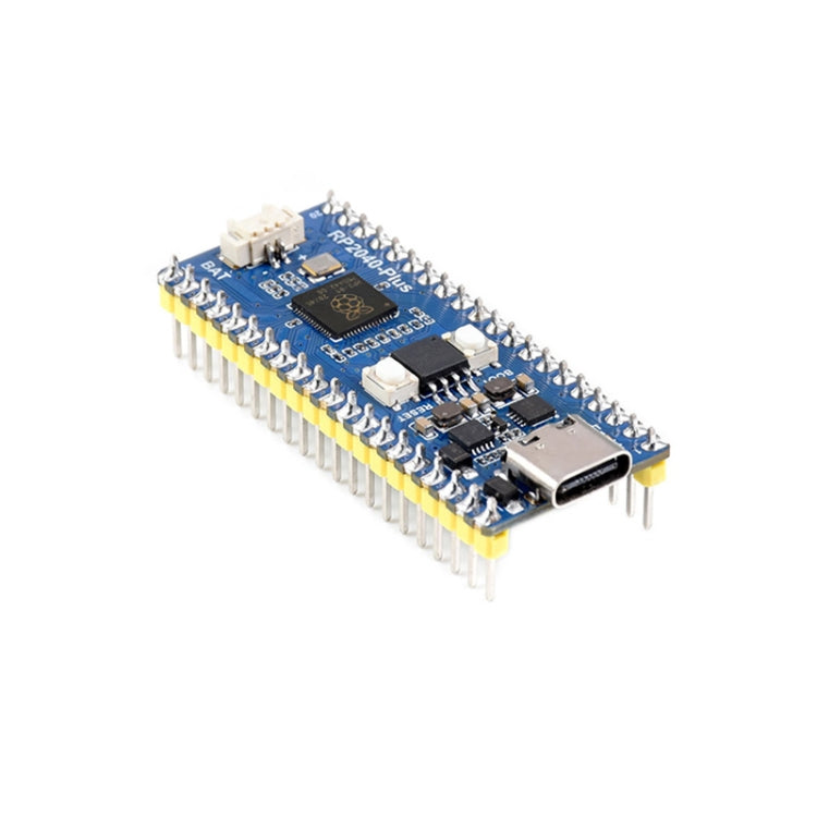 Placa MCU Waveshare RP2040-Plus tipo Pico basada en Raspberry Pi MCU RP2040, con Pinheader, RP2040-Plus with Pinheader