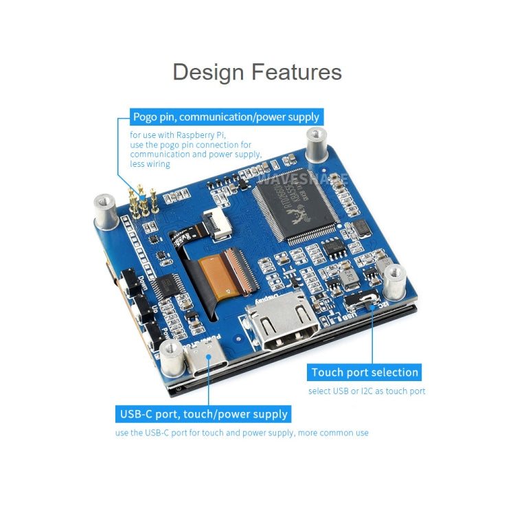 Pantalla LCD Waveshare de 2,8 pulgadas 480x640 HDMI IPS (H) Pantalla totalmente laminada