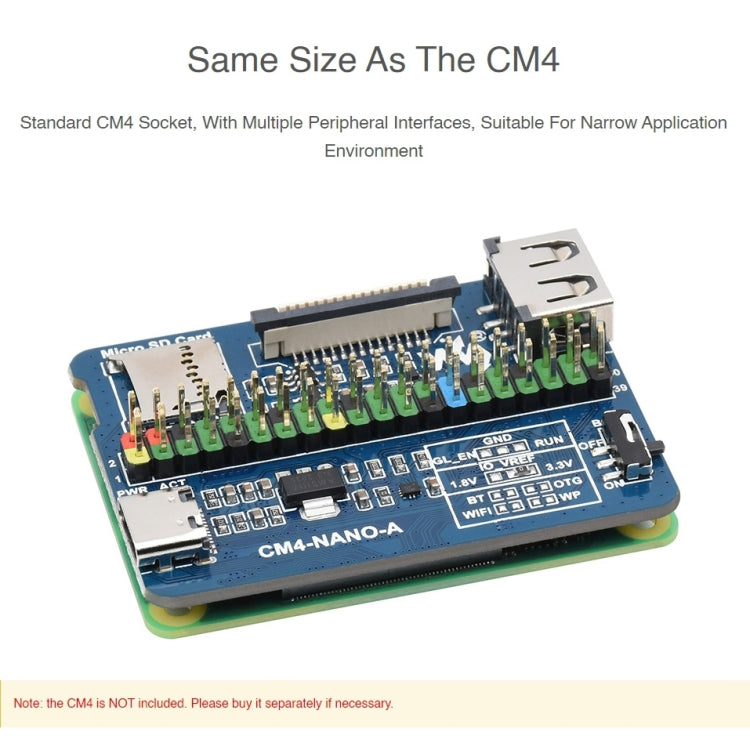 Placa Base Waveshare Nano A para Raspberry Pi CM4, Nano Base Board A