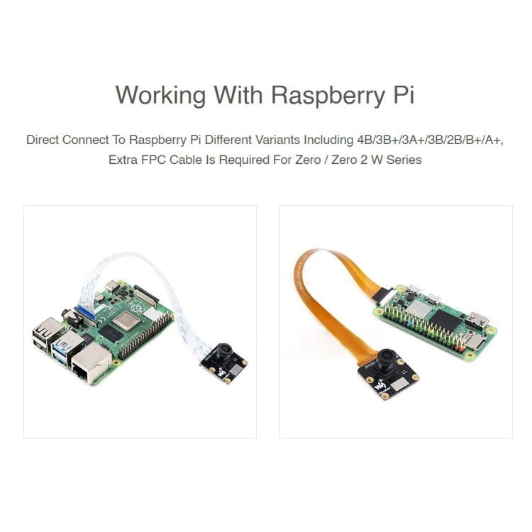 Waveshare OV9281-120 Módulo de cámara mono de 1 MP para Raspberry Pi, obturador global, OV9281-120 Module