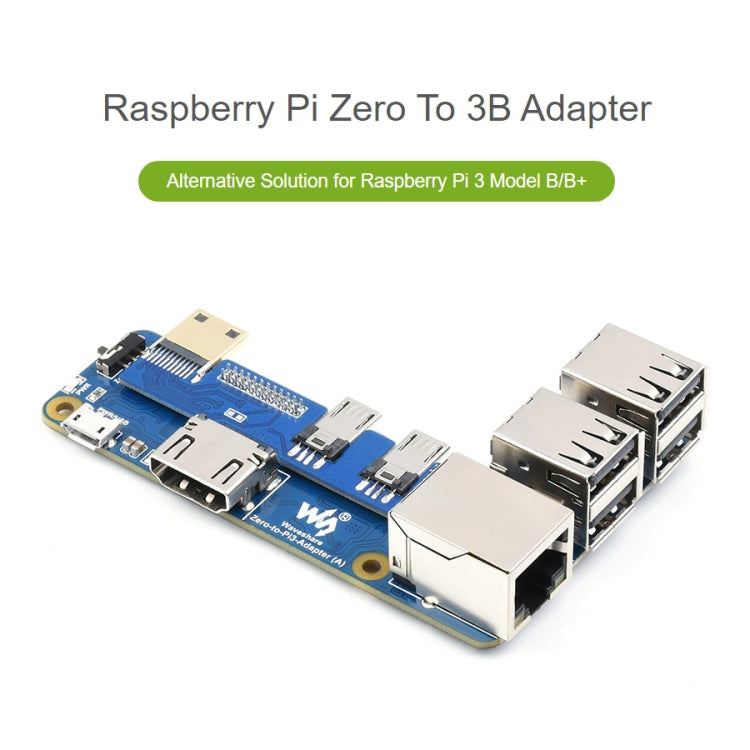 Adaptador Waveshare Raspberry Pi Zero a 3B para Raspberry Pi 3 Modelo B/B+, Pi Zero To 3B