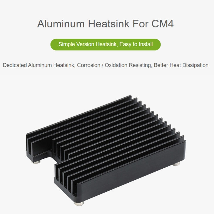 WAVESHARE Disipador de Calor de Aluminio para Raspberry Pi CM4, con Muesca de Antena
