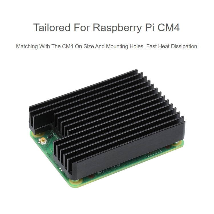 WAVESHARE Disipador de Calor de Aluminio para Raspberry Pi CM4, con Muesca de Antena