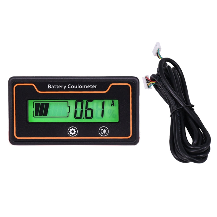 2m 50A 12V 48V Pantalla digital Voltímetro de corriente CC Medidor de carga de batería de litio de plomo-ácido, 2m 50A
