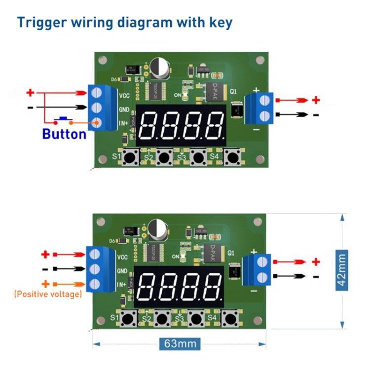 DC 5-30V MOS LED pantalla automatización ciclo retardo temporizador módulo interruptor Control retardo tiempo relé