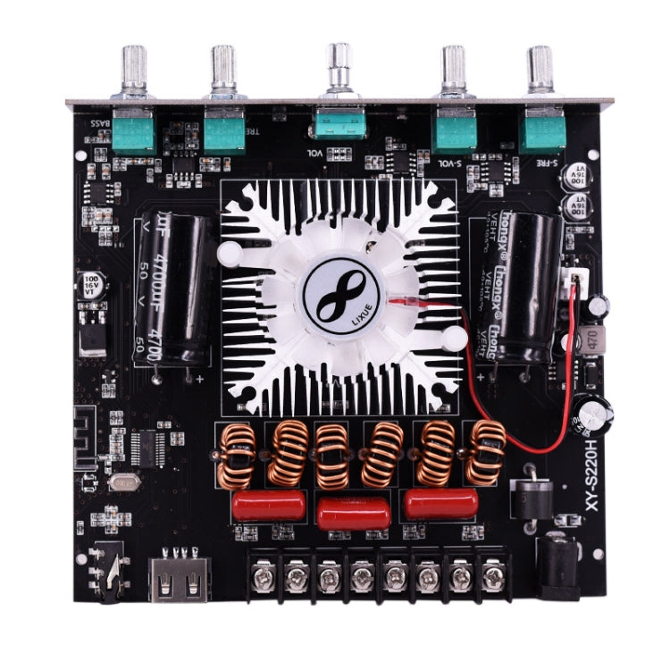 Placa amplificadora de potencia TPA7498e, módulo Bluetooth, Audio estéreo 2,1, Control de agudos y graves, Subwoofer