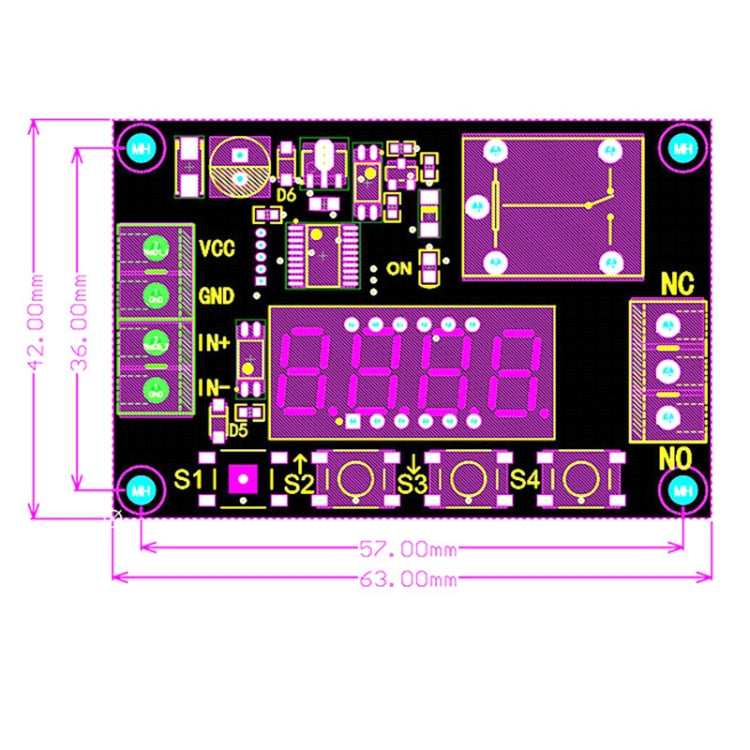 Módulo de relé de tiempo de 12V, interruptor de apagado/encendido, tablero de relé de sincronización de ciclo, 12V