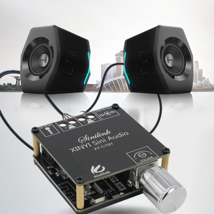 XY-C15H Placa amplificadora de potencia de Audio Digital estéreo HIFI Bluetooth 5,0 de doble canal 20W con carcasa, with Shell