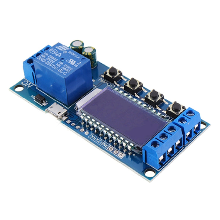 XY-LJ02 6-30V Micro USB Pantalla LCD digital Módulo de relé de retardo de tiempo Interruptor de temporizador de control