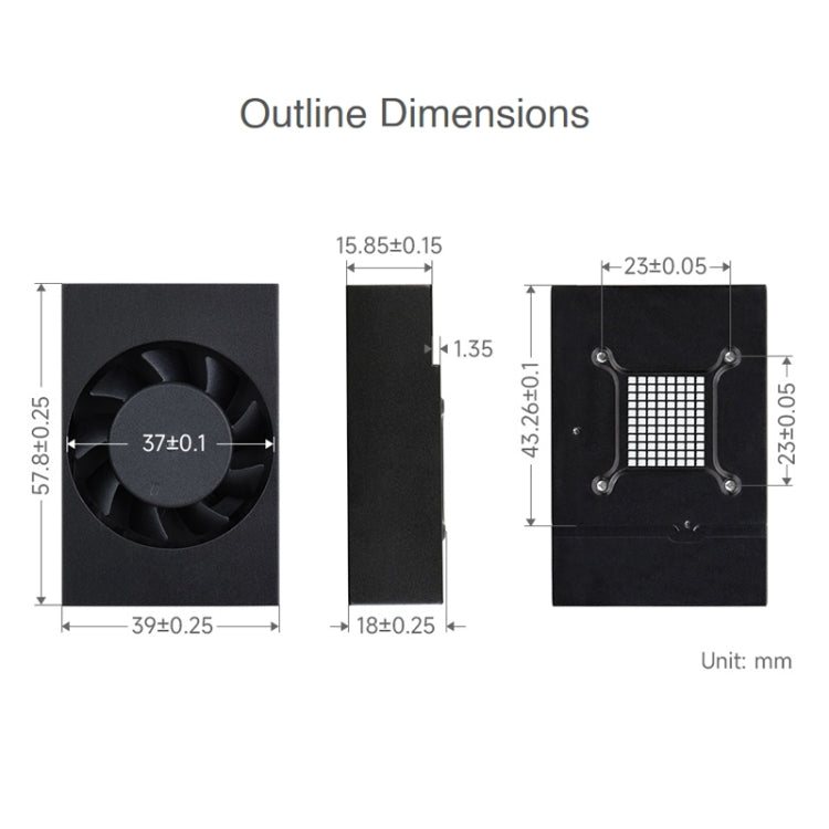 Ventilador de refrigeración dedicado Waveshare para Jetson TX2 NX, For Jetson TX2 NX