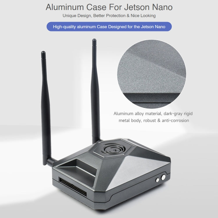 Caja de aluminio Waveshare tipo F para el kit de desarrollo Jetson Nano