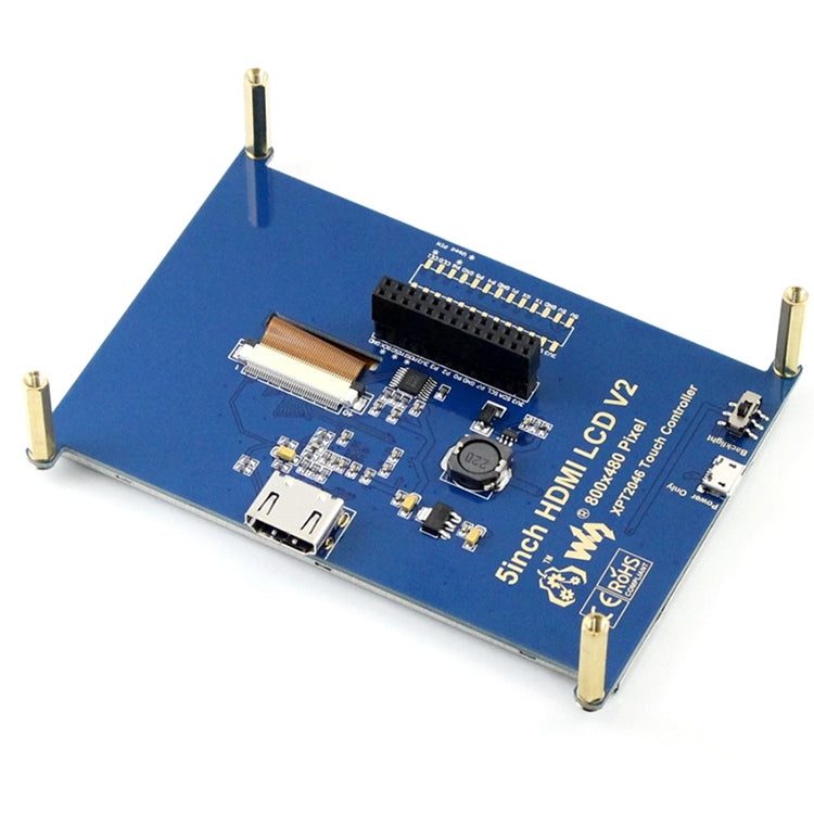 WAVESHARE Pantalla táctil HDMI LCD 800x480 de 5 pulgadas para Raspberry Pi, 5 Inch HDMI LCD