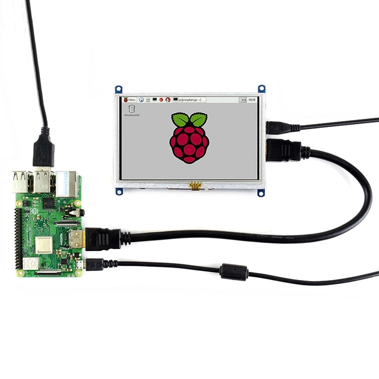 WAVESHARE Pantalla táctil HDMI LCD (B) 800x480 de 5 pulgadas para Raspberry Pi compatible con varios sistemas, 5 Inch HDMI LCD (B)