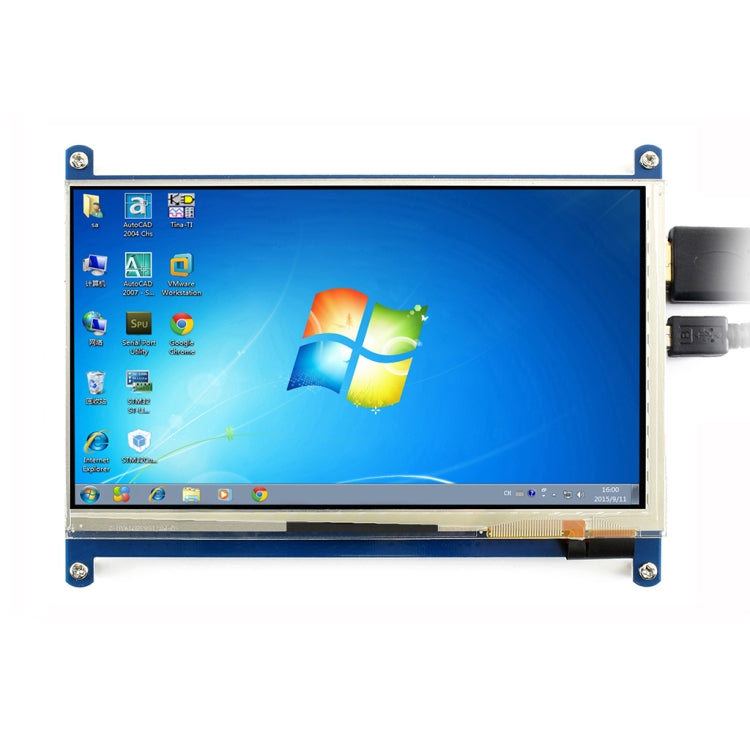 WAVESHARE Pantalla táctil HDMI LCD (C) 1024 × 600 de 7 pulgadas para Raspberry Pi compatible con varios sistemas, 7 Inch HDMI LCD (C)