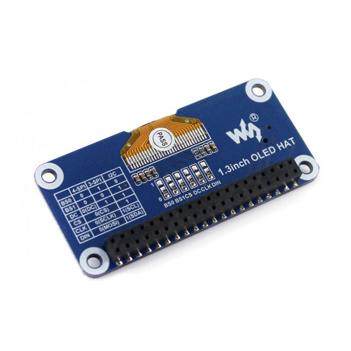 WAVESHARE 128x64 Sombrero con pantalla OLED de 1,3 pulgadas para Raspberry Pi, 1.3inch OLED