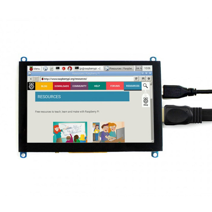 WAVESHARE Pantalla táctil HDMI LCD (H) 800x480 de 5 pulgadas para Raspberry Pi compatible con varios sistemas, 5 Inch HDMI LCD (H)