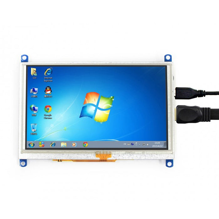 WAVESHARE Pantalla táctil HDMI LCD (G) 800x480 de 5 pulgadas para Raspberry Pi compatible con varios sistemas, 5 Inch HDMI LCD (G)