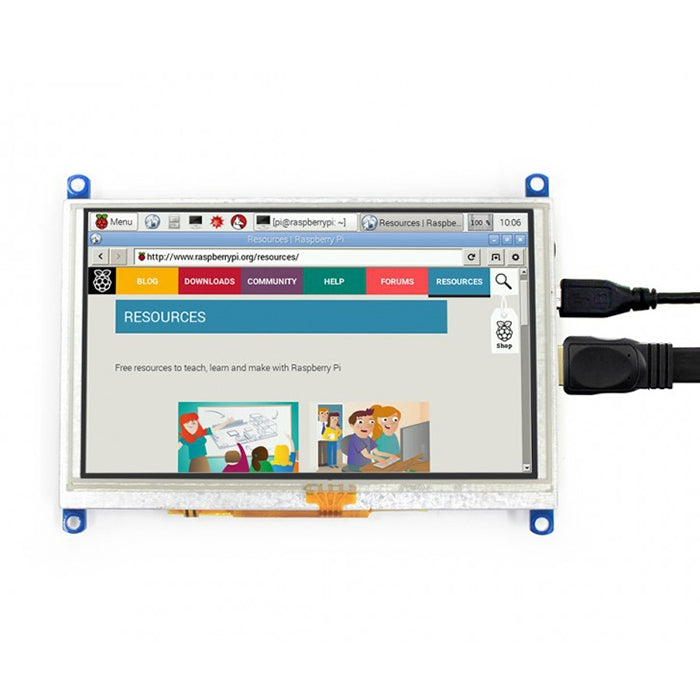 WAVESHARE Pantalla táctil HDMI LCD (G) 800x480 de 5 pulgadas para Raspberry Pi compatible con varios sistemas, 5 Inch HDMI LCD (G)
