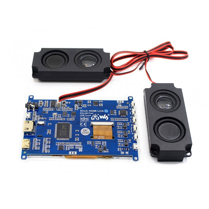WAVESHARE Pantalla táctil HDMI LCD (G) 800x480 de 5 pulgadas para Raspberry Pi compatible con varios sistemas, 5 Inch HDMI LCD (G)