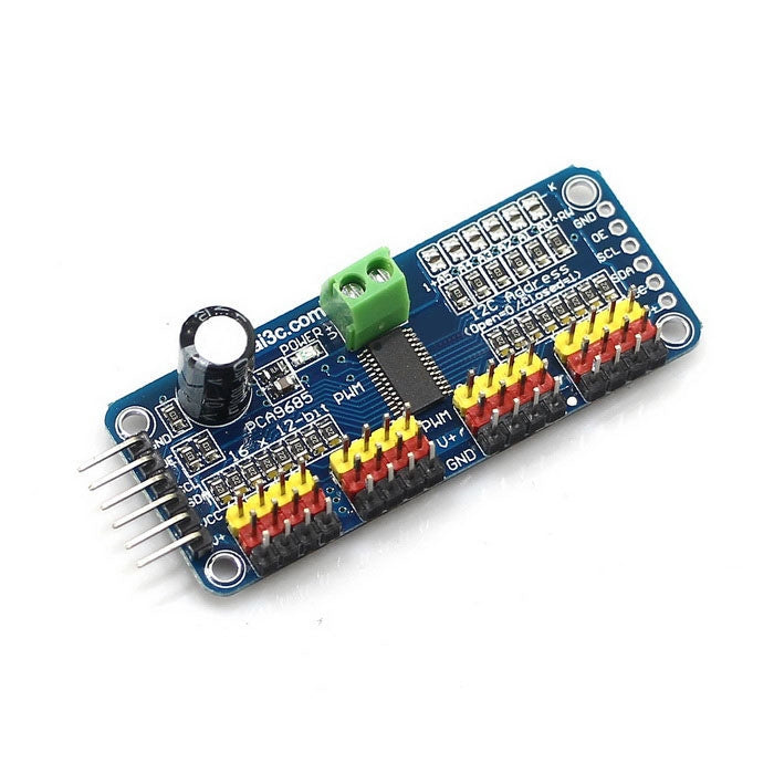 Controlador de servomotor PWM de 16 canales DIY para Arduino, PCA9685