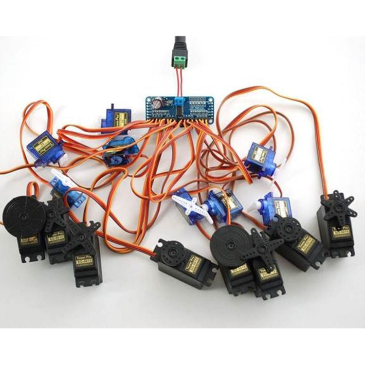 Controlador de servomotor PWM de 16 canales DIY para Arduino, PCA9685