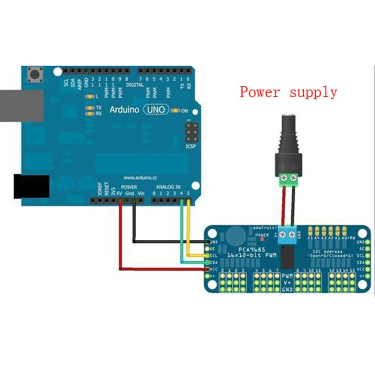 Controlador de servomotor PWM de 16 canales DIY para Arduino, PCA9685