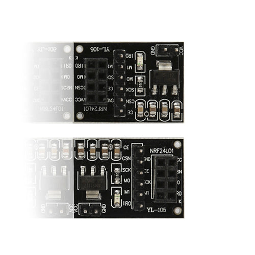 2 PCS NRF24L01 + Placa de placa adaptadora de enchufe de módulo inalámbrico