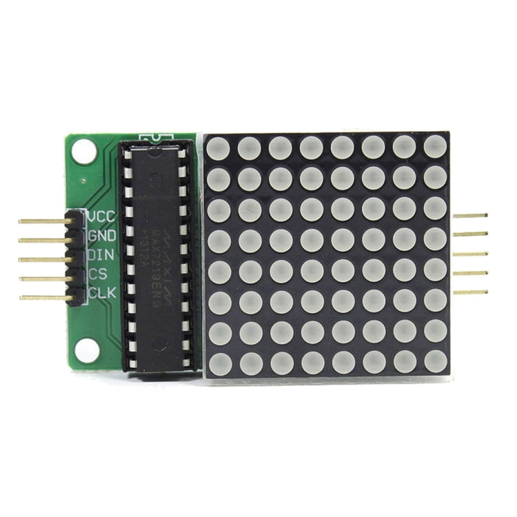 MAX7219 Nuevo módulo de matriz de puntos rojos compatible con unidad de cátodo común con líneas de 5 Dupont para Arduino