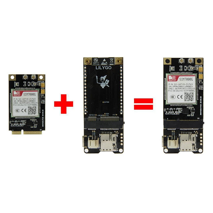 TTGO T-PCIE ESP32-WROVER-B AXP192 Chip WiFi Bluetooth Nano Tarjeta Serie SIM Módulo Hardware Placa de desarrollo componible, SIM7600E-PCIE, SIM7600E-PCIE