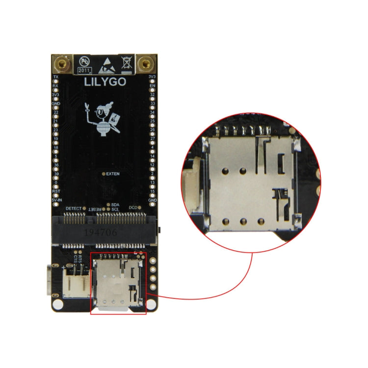 TTGO T-PCIE ESP32-WROVER-B AXP192 Chip WiFi Bluetooth Nano tarjeta SIM módulo serie 16MB Hardware Placa de desarrollo componible, 16MB