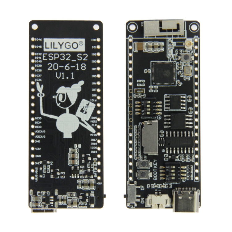 TTGO ESP32-S Módulo inalámbrico WiFi Conector tipo C Placa de desarrollo de ranura para tarjeta TF, ESP32-S