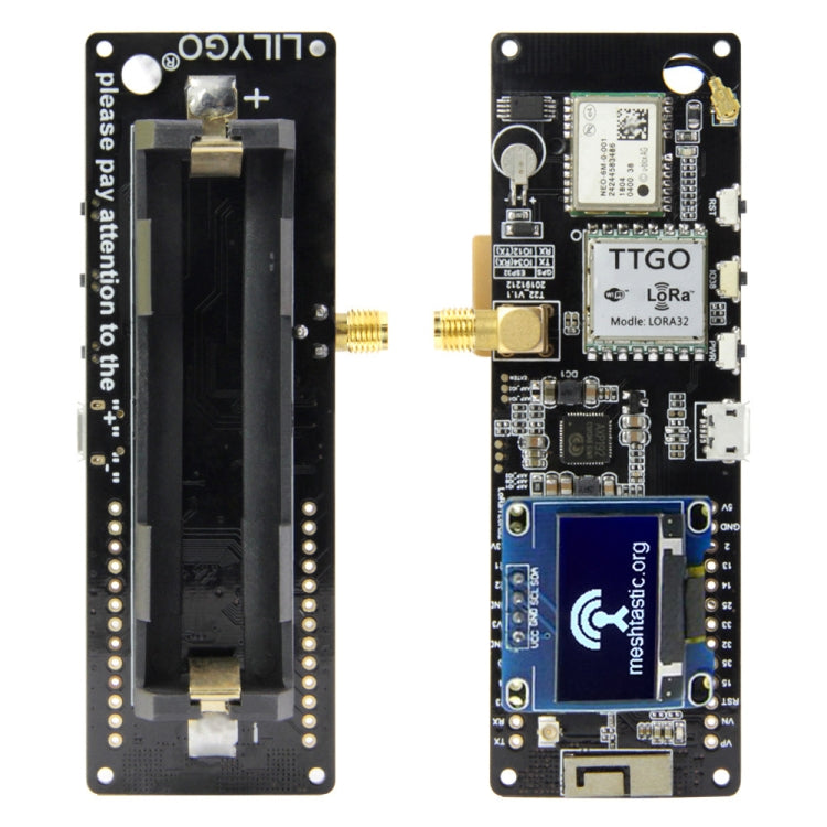TTGO Meshtastic T-Beam V1.1 ESP32 923MHz OLED WiFi Bluetooth GPS NEO-6M SMA 18650 Soporte de batería, 923MHZ OLED
