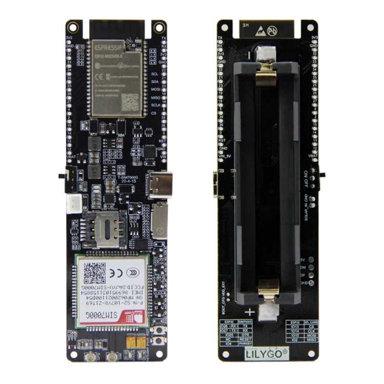 TTGO T-SIM7000G ESP32 WiFi Bluetooth 18560 Soporte de batería Placa de desarrollo de módulo de carga solar, T-SIM7000G